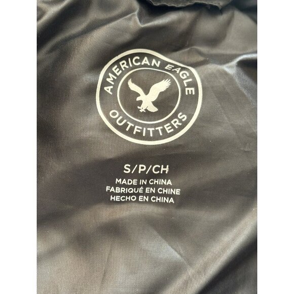 American Eagle Outfitters Size Small Blue Down Quilted Puffer Vest Hooded - Picture 5 of 6